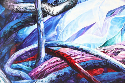 Alberto Jorge Carol 1990 Original Acrylic Painting "Tropico No.190 Roce" Signed