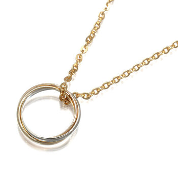 Cartier Necklace Trinity 3Color 18K 750 Yellow White Rose Gold
