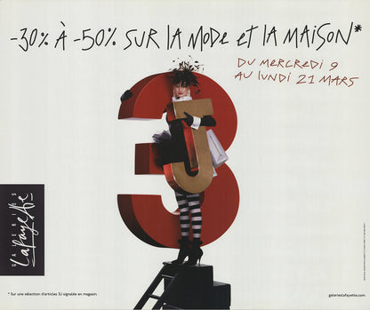 Vintage Offset Lithograph Jean-Paul Goude 32.5" x 38.75