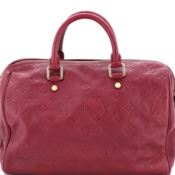 Louis Vuitton Speedy Bandouliere Bag Monogram Empreinte Leather 30