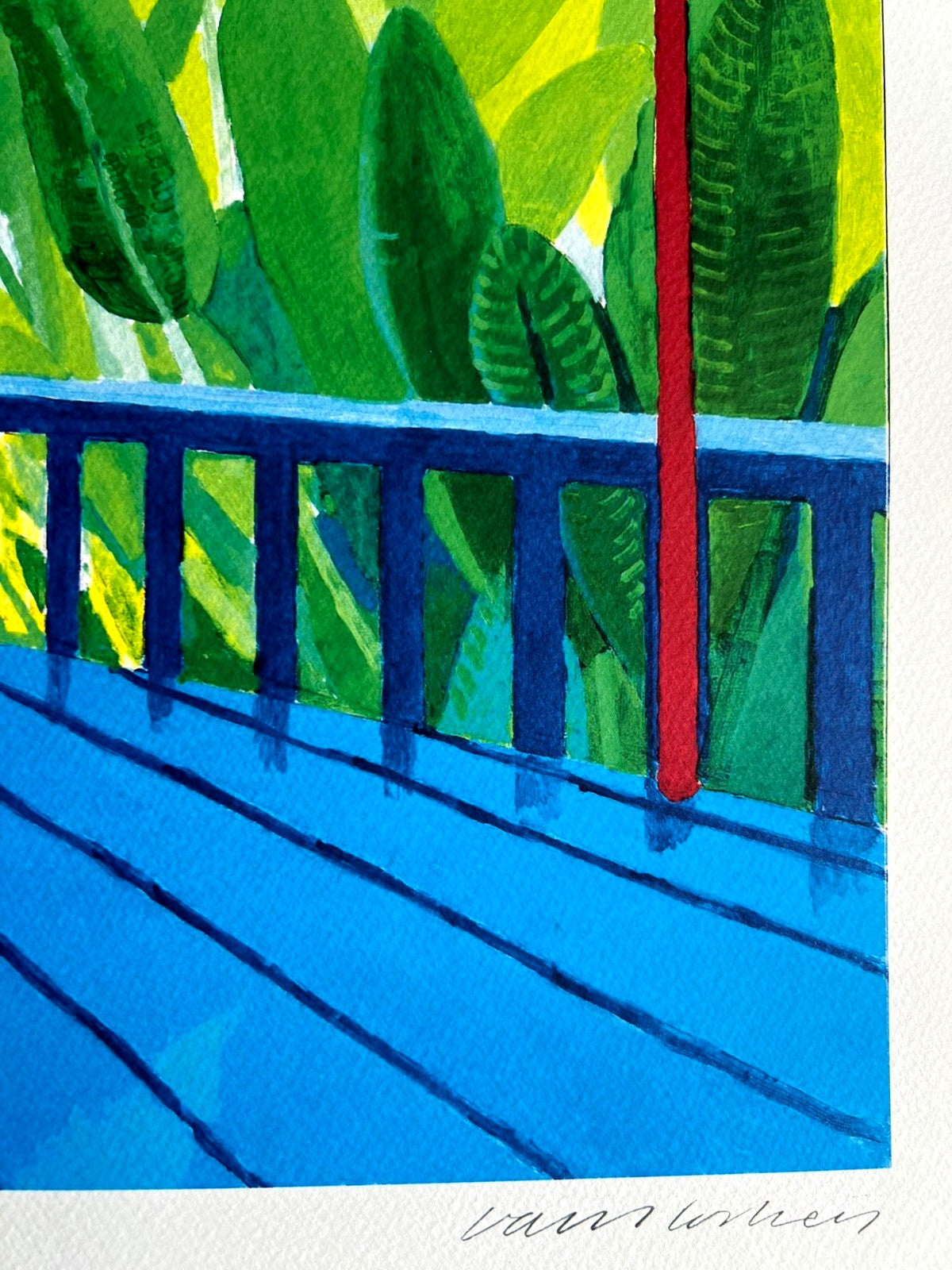 David Hockney Lithograph Coa Signed Op Limited Edition 180