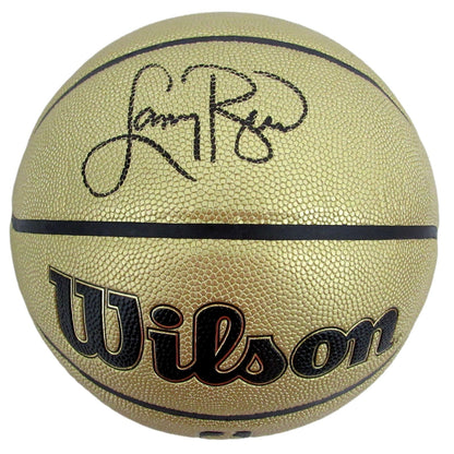 NBA Basketball Signed Wilson Gold Edition Larry Bird Celtics HOF 200499