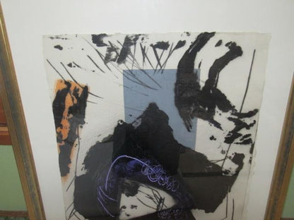 Lionel Perrotte Abstract Collage Mixed Media 1990S Signed 50/99 Large French Art