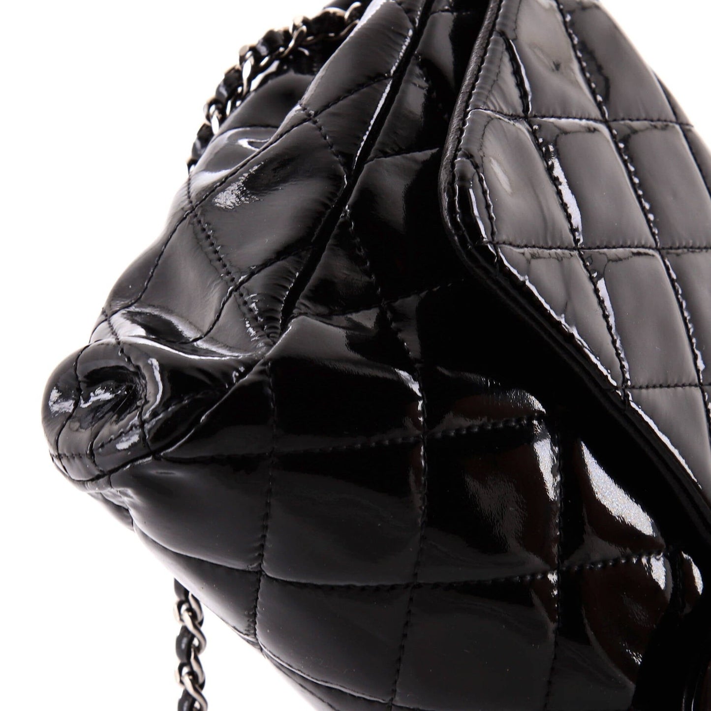 Chanel Clutch With Chain Quilted Patent