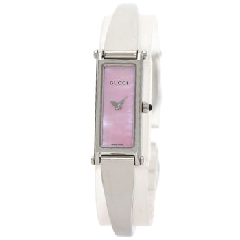 GUCCI 1500L Square Face Watches Stainless Steel