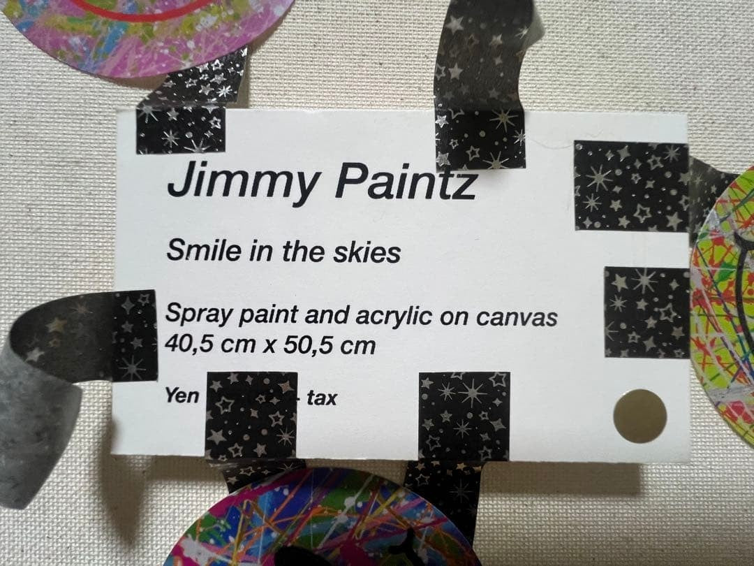 Acrylic Canvas Signed Art Painting Spray Smile Nicolai Bergmann Jimmy Paintz