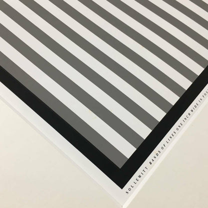 Sol Lewitt Rare 1985 "Bands Of Lines" Silkscreen