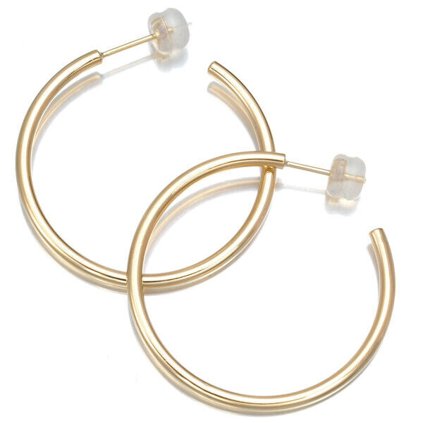 Tiffany&Co. Earrings Hoop 18K 750 Yellow Gold