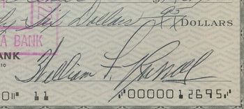 Bill Russell Hof Autographed/Signed 1971 Bank Check Boston Celtics Psa/Dna