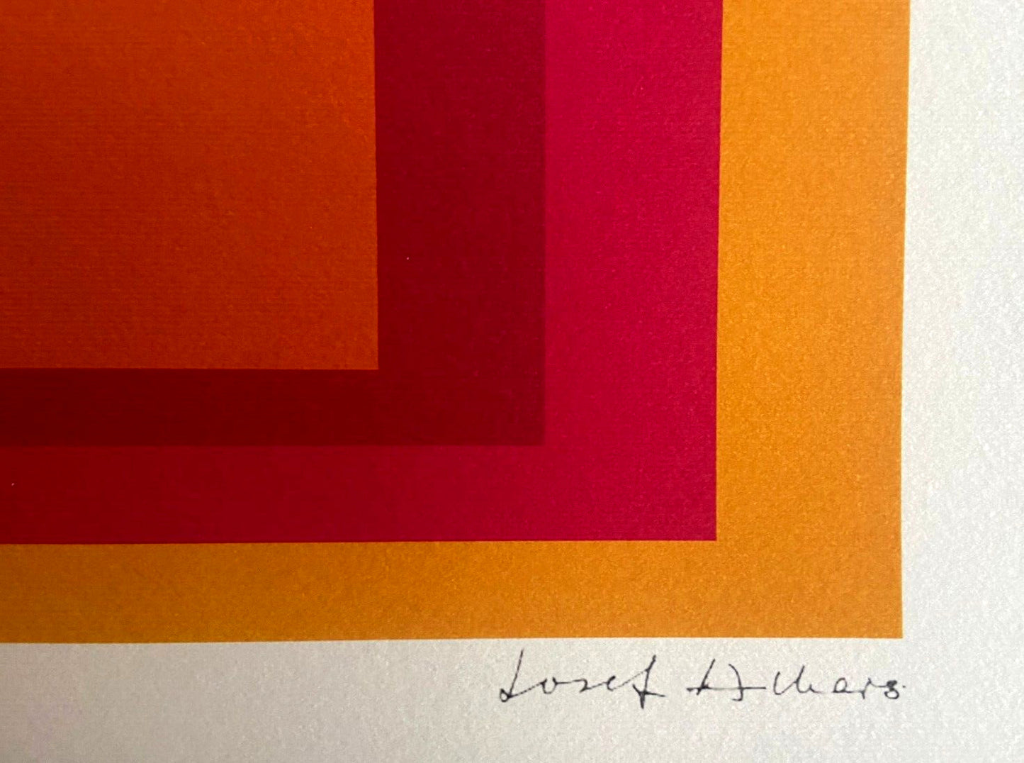 Josef Albers Lithograph Coa Signed Op Numbered By Hand