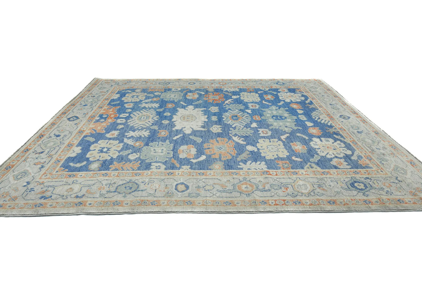 Handmade Pakistan Oushak Oriental Rug Muted Floral Design Bedroom Carpet 8X10 ft