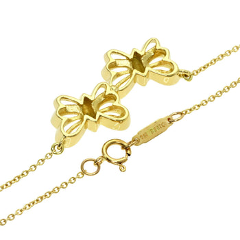 Tiffany&Co. Necklace Double Butterfly K18 Yellow