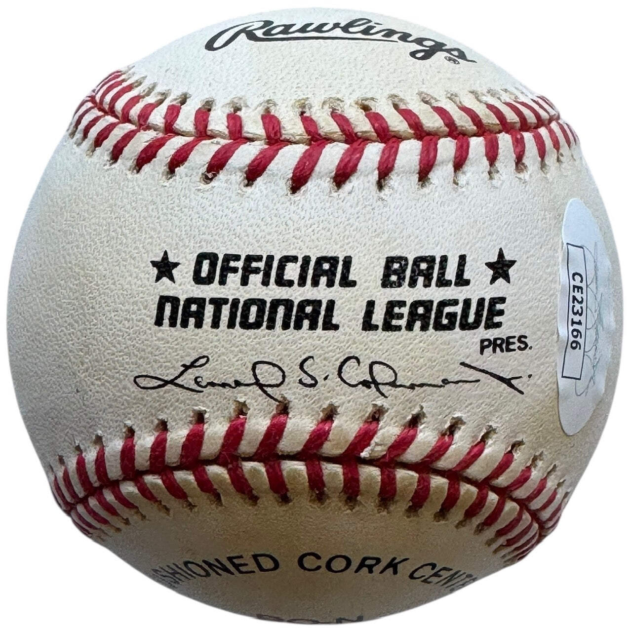 Tom Lasorda Autographed Official National League Baseball (Jsa)