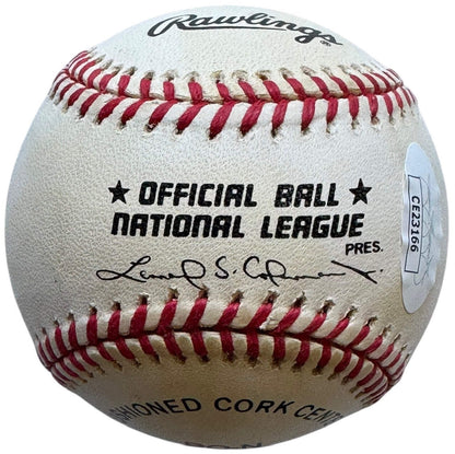 Tom Lasorda Autographed Official National League Baseball (Jsa)