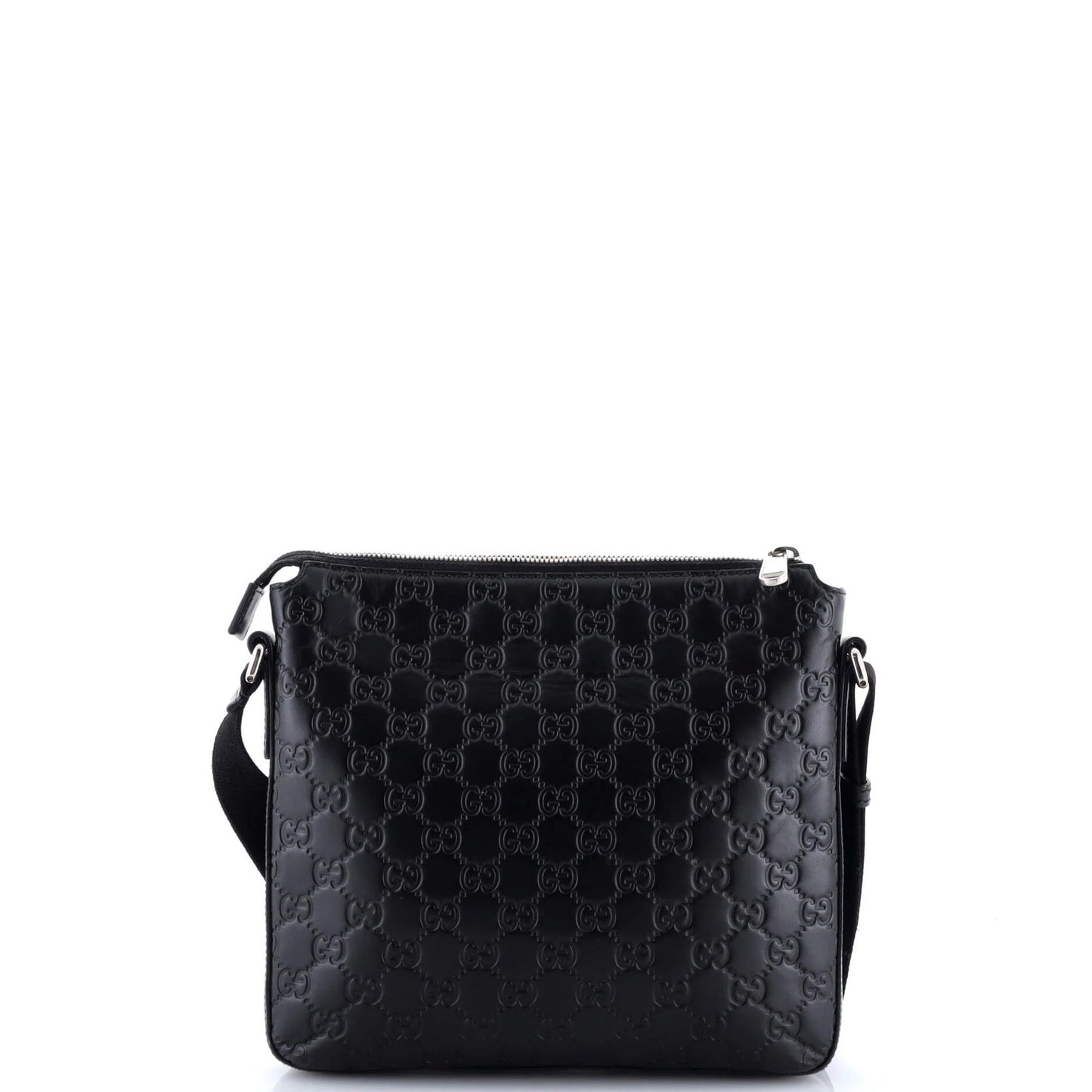 Gucci Signature Zip Messenger Bag Guccissima Leather Small