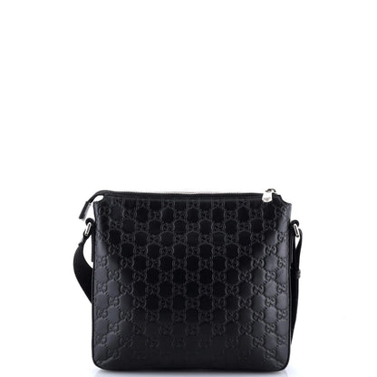 Gucci Signature Zip Messenger Bag Guccissima Leather Small