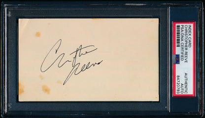 Christopher Reeve Autographed 3X5 Index Card