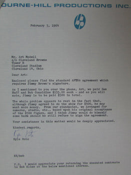 February 1964 Letters(2) To And From Art Modell To Bourne-Hill Company 144994