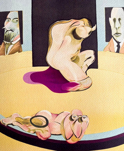 Francis Bacon Lithograph Coa Signed In Pen