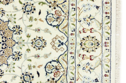 Indo-Nain Oriental Square Rug Vintage Floral
