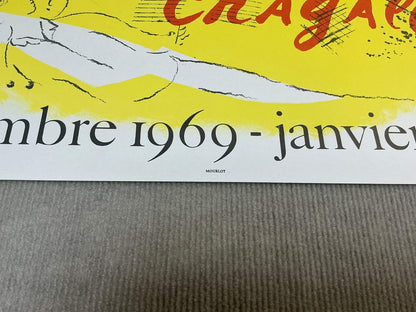 Marc Chagall The Yellow Background " Lithograph Modernism Yellow