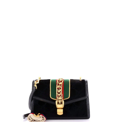 Small Gucci Sylvie Shoulder Bag GG Velvet