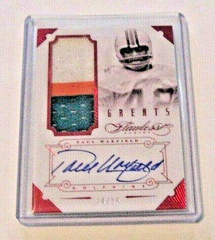 Paul Warfield 14 Panini Flawless 3-Color Game