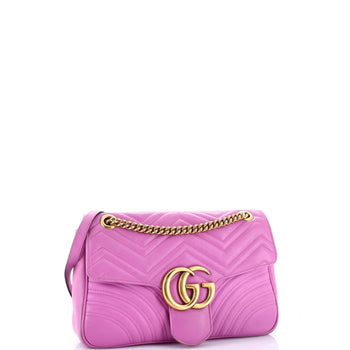 Gucci Gg Marmont Flap Bag Matelasse Leather Medium