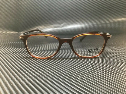 PERSOL PO3183V 1076 Transparent Brown Rectangle Square Men's 52 mm Eyeglasses