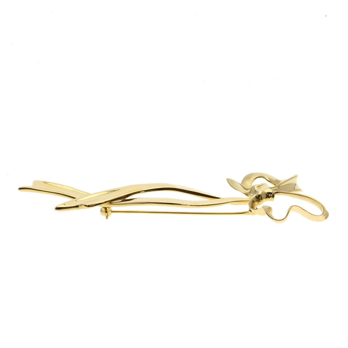 Tiffany&Co. Ribbon Brooch Brooch K18 Yellow Gold
