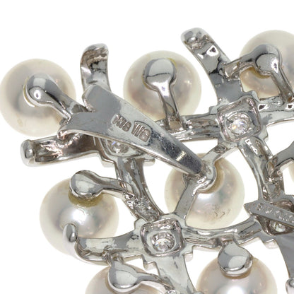 Gold MIKIMOTO Pearl Diamond Pendant top K18 White