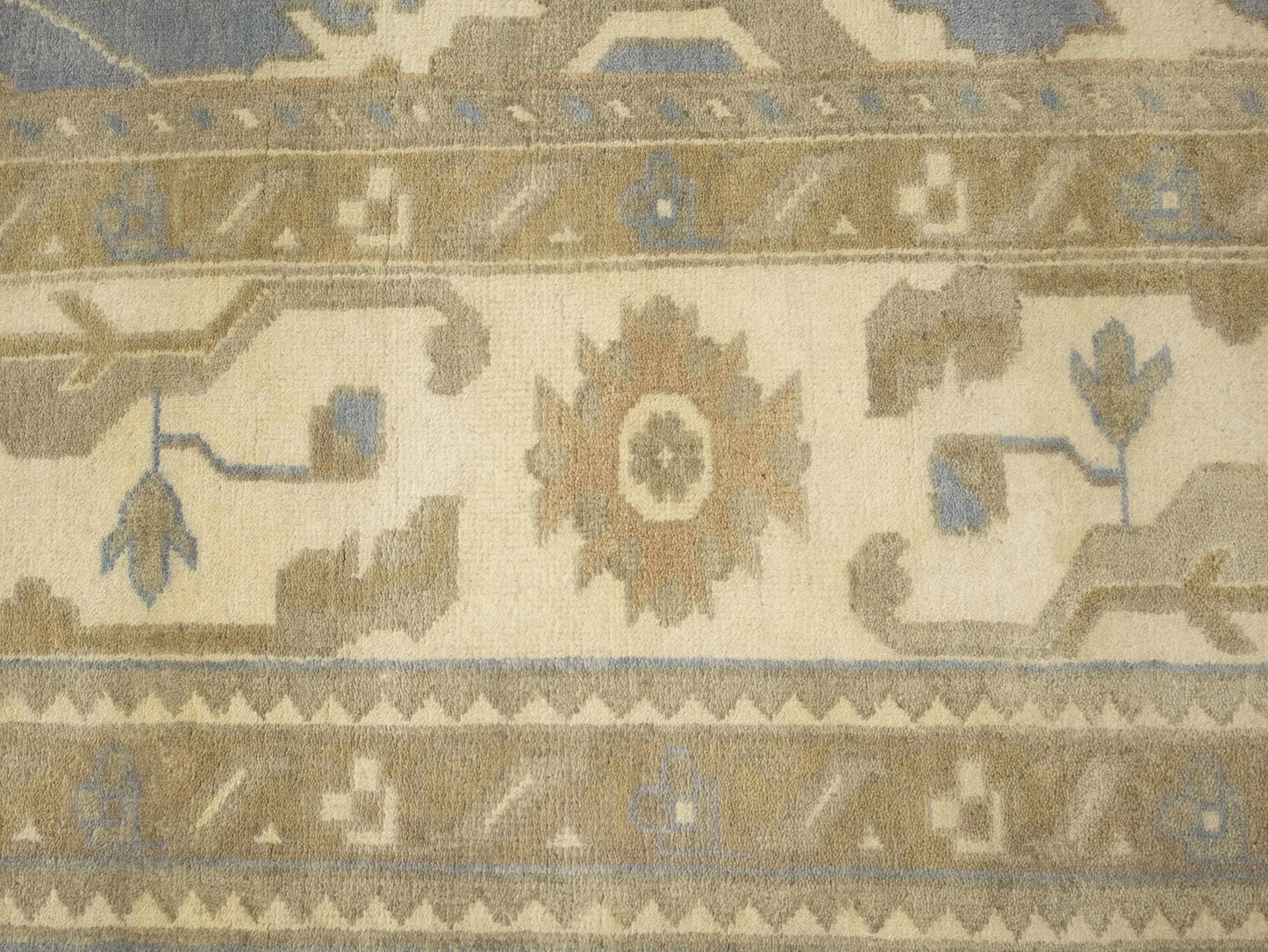Extra Large Handmade Oushak 10X14 ft Oriental Rug Floral Carpet Living Room