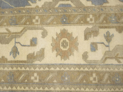 Extra Large Handmade Oushak 10X14 ft Oriental Rug Floral Carpet Living Room