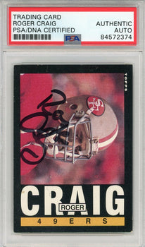 Roger Craig Autographed 1985 Topps Card (Psa)