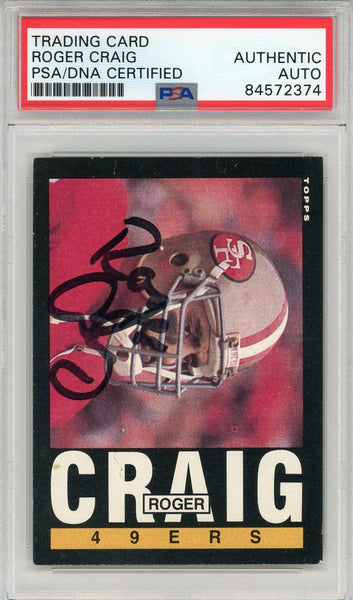 Roger Craig Autographed 1985 Topps Card (Psa)