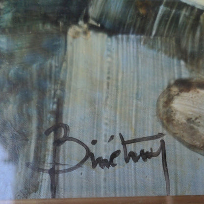 Claude Binetruy Original Oil Painting Chantier Naval  La Turballe 15P Signed
