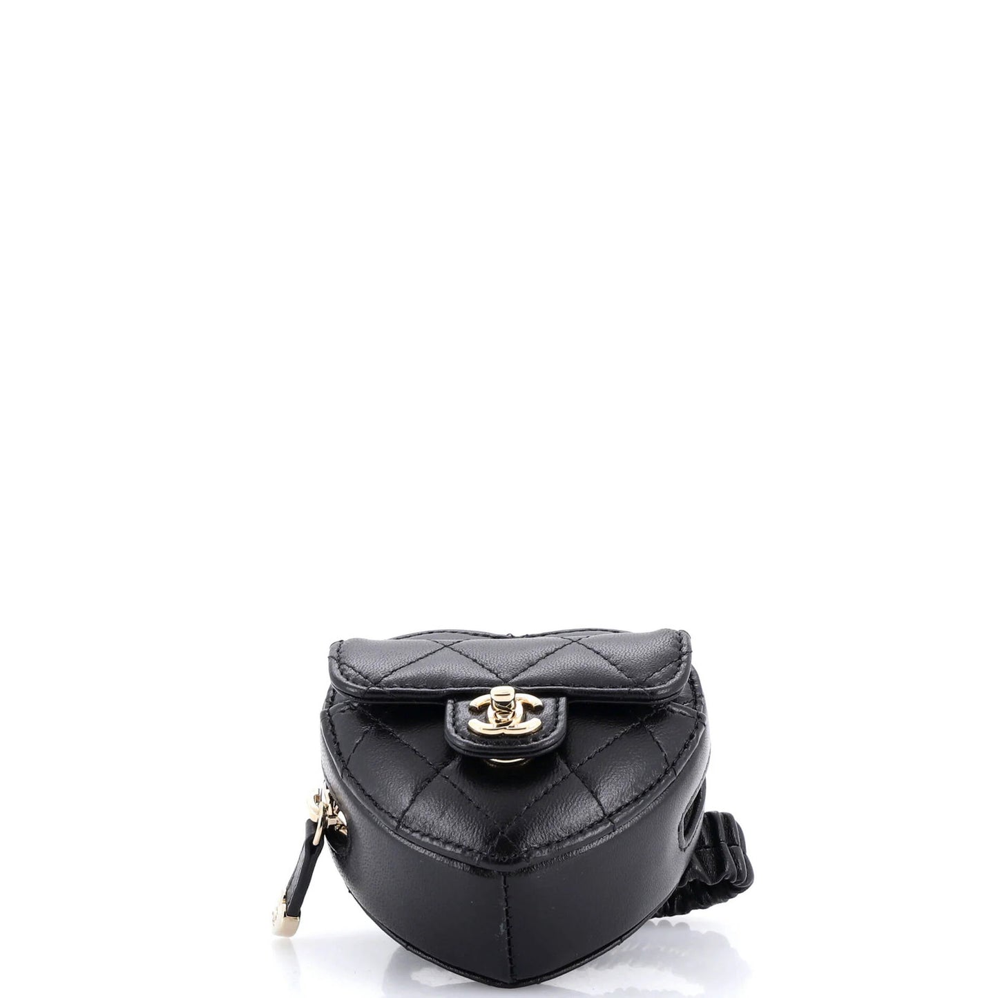 Lambskin Chanel CC in Love Heart Arm Zip Coin Purse Quilted