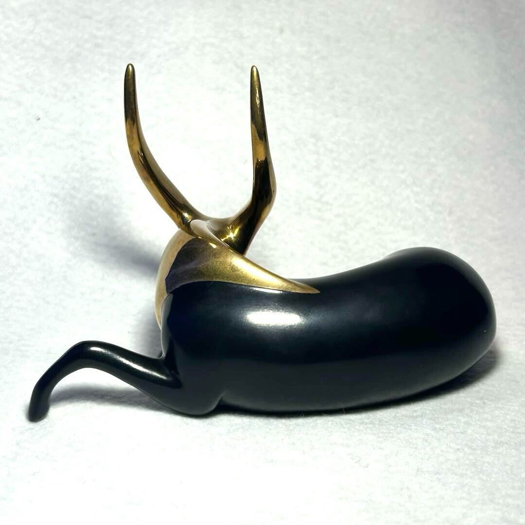 Loet Vanderveen Limited Edition Bronze Antelope Gold Signed Sculpture Ed2500