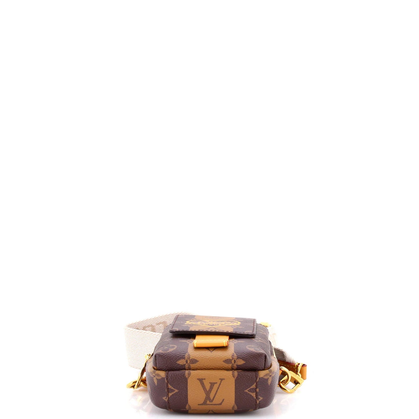 Louis Vuitton Nigo Flap Double Phone Pouch Limited Edition Stripes Monogram