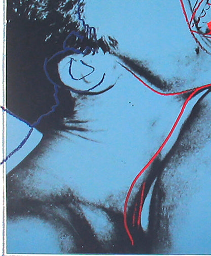 Andy Warhol Querelle Blue " Poster Pop Art Blue, Red Movies