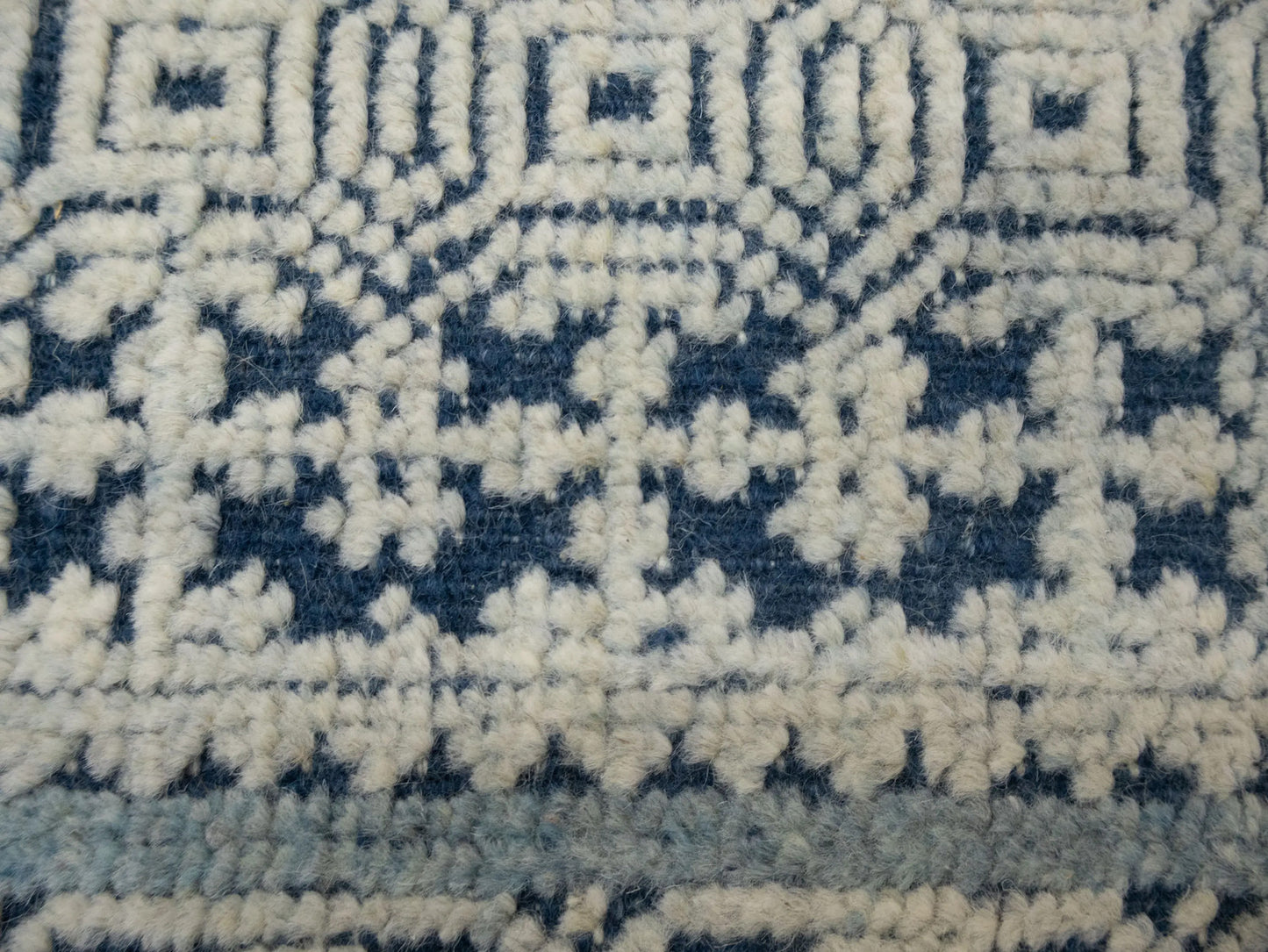 8x10 Large Modern Geometric Oriental Rug Cream High-Low Relief Design Carpet