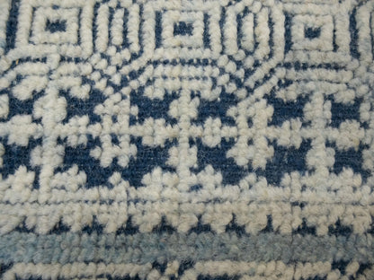 8x10 Large Modern Geometric Oriental Rug Cream High-Low Relief Design Carpet