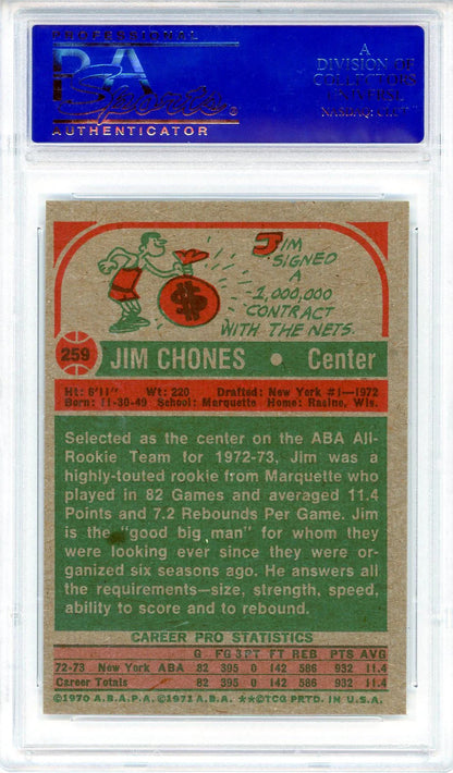 Jim Chones 1973 Topps Card #259 (Psa Mint 9)
