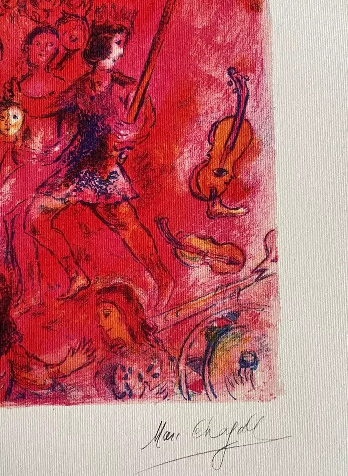 Marc Chagall Lithograph Coa Signed Hand Numbered Limited