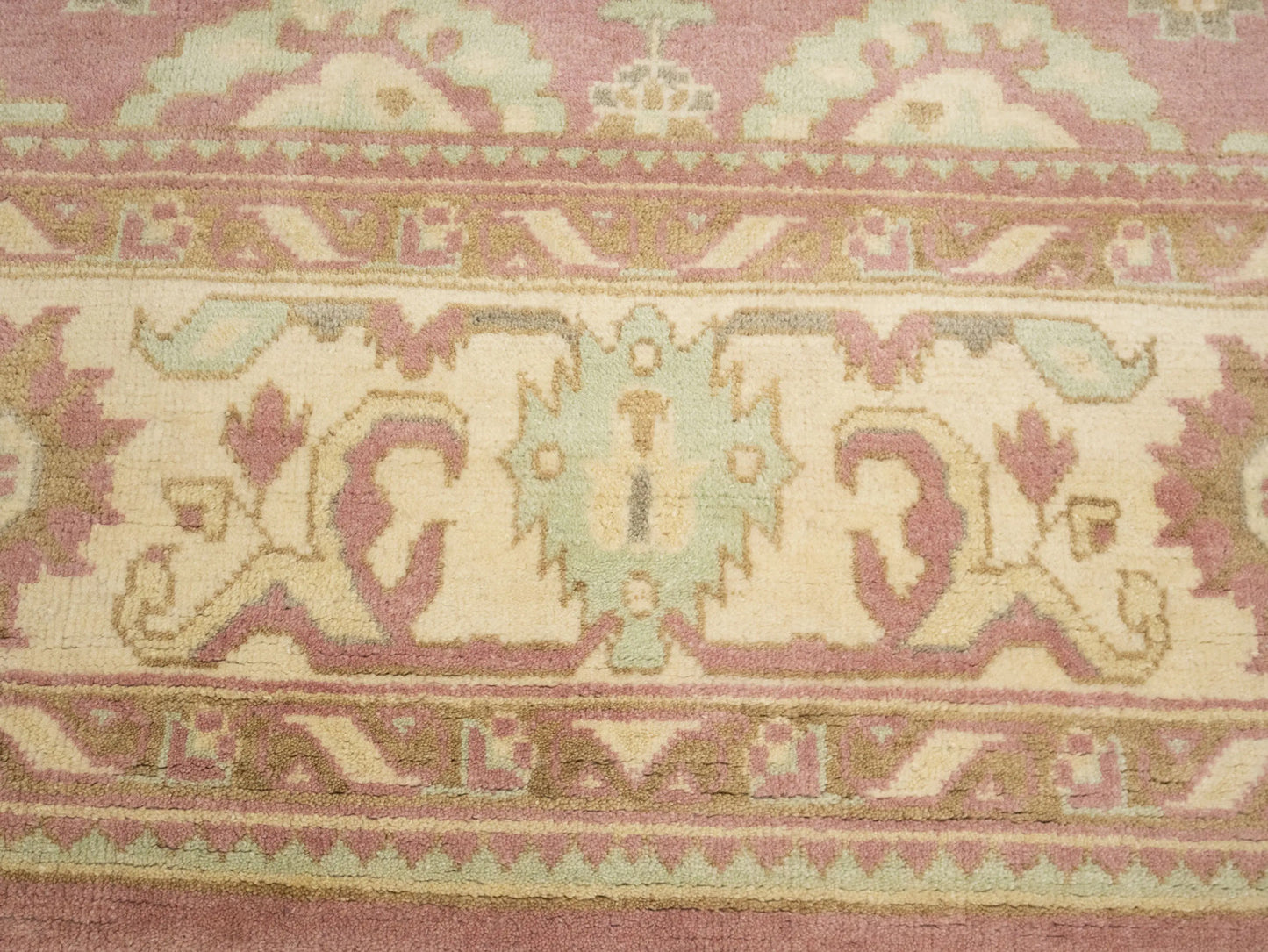 Hand-Knotted Oushak Chobi Oriental Rug Floral Muted Dcor Carpet 9X12 ft