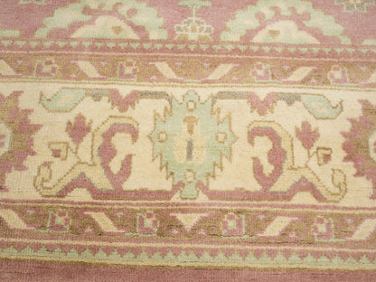 Hand-Knotted Oushak Chobi Oriental Rug Floral Muted Dcor Carpet 9X12 ft