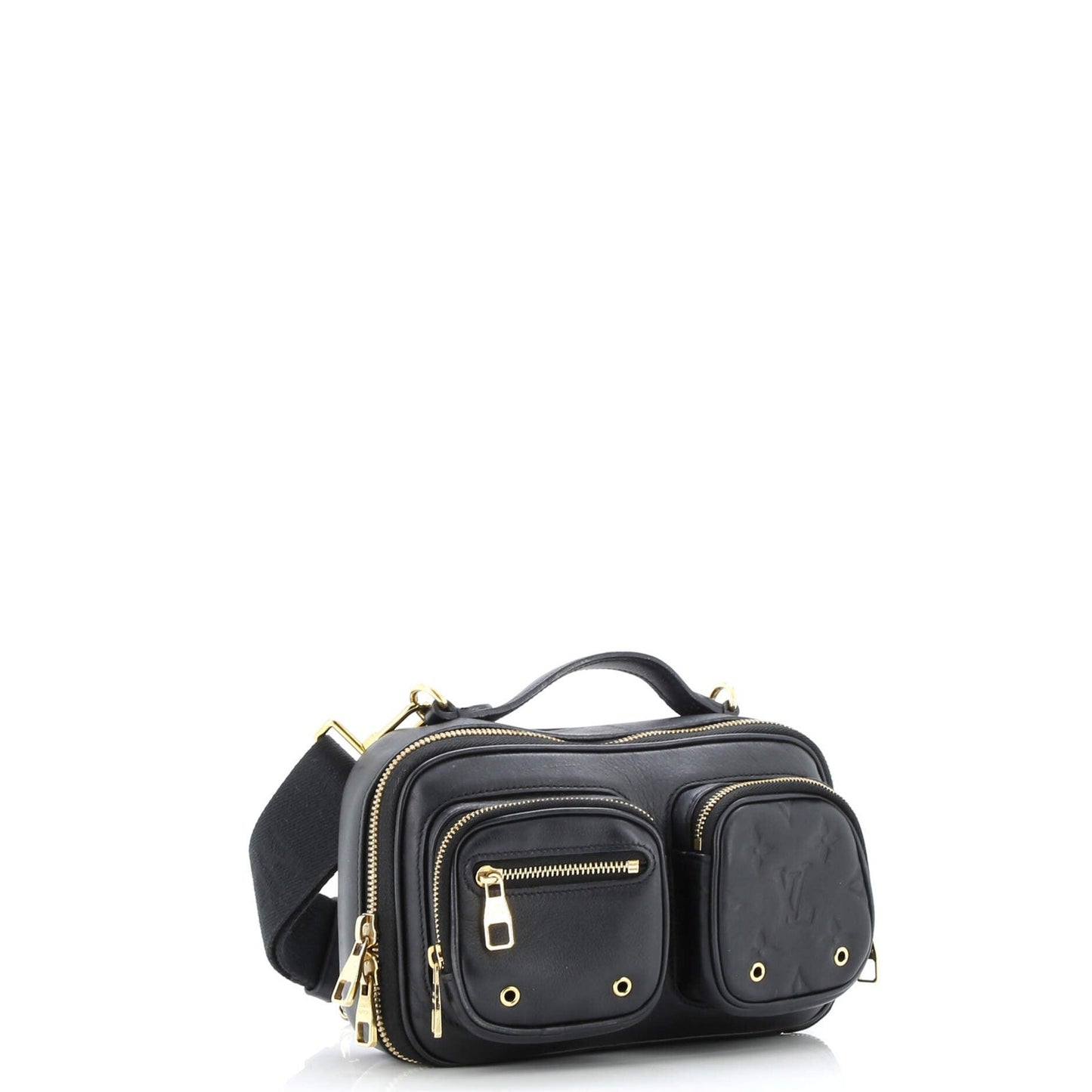 Louis Vuitton Utility Crossbody Bag Calfskin With Embossed Monogram Detail
