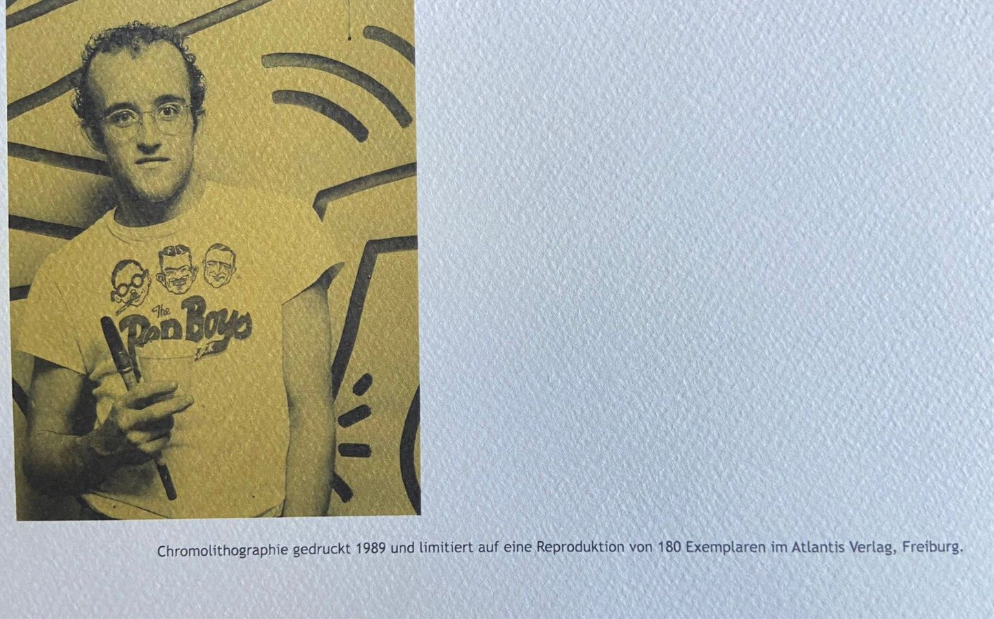 Keith Haring Lithograph From A Painting Coa Signed In Pen Numbered In Pencil
