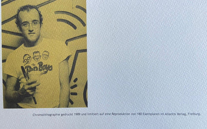 Keith Haring Lithograph From A Painting Coa Signed In Pen Numbered In Pencil