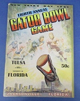 Vintage 1953 Gator Bowl Football Program Tulsa